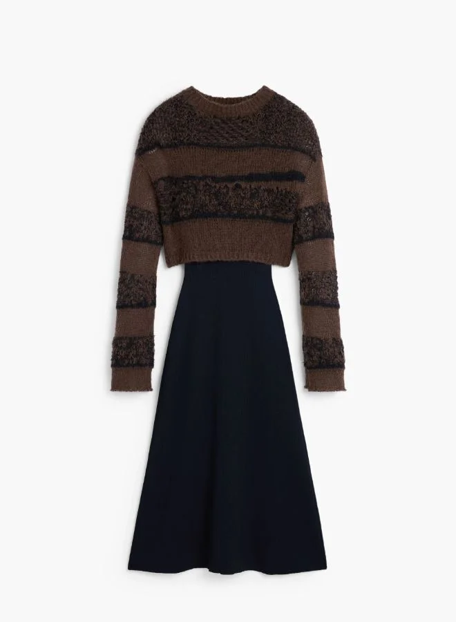 Desigual black 2-In-1 Knit Dress for Women | Best Price UAE